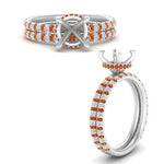Load image into Gallery viewer, high-profile-semi-mount-hidden-orange-sapphire-wedding-set-in-FD10060SMGSAORANGLE3-NL-WG
