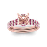 Load image into Gallery viewer, high-profile-semi-mount-hidden-pink-sapphire-wedding-set-in-FD10060SMGSADRPIANGLE3-NL-RG
