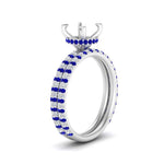 Load image into Gallery viewer, high-profile-semi-mount-hidden-sapphire-wedding-set-in-FD10060SMGSABLANGLE3-NL-WG
