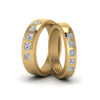 Load image into Gallery viewer, his-and-hers-matching-wedding-diamond-princess-cut-bands-in-yellow-gold-FD9087BPR-NL-YG.jpg