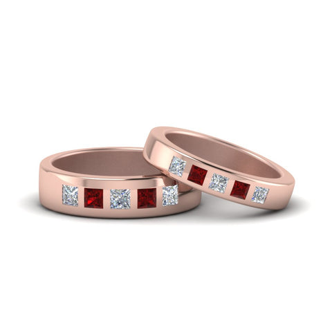his-and-hers-matching-wedding-diamond-princess-cut-bands-with-ruby-in-rose-gold-FD9087BPRGRUDR-NL-RG.jpg