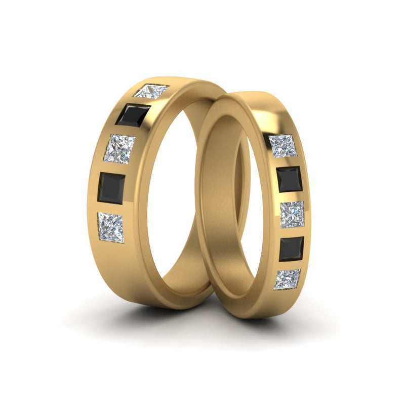 his-and-hers-matching-wedding-princess-cut-bands-with-black-diamond-in-yellow-gold-FD9087BPRGBLACK-NL-YG.jpg
