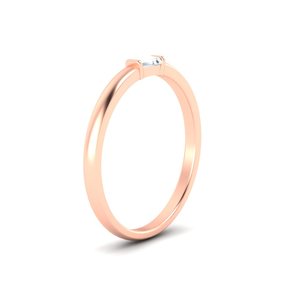 Horizontal Baguette Promise Ring