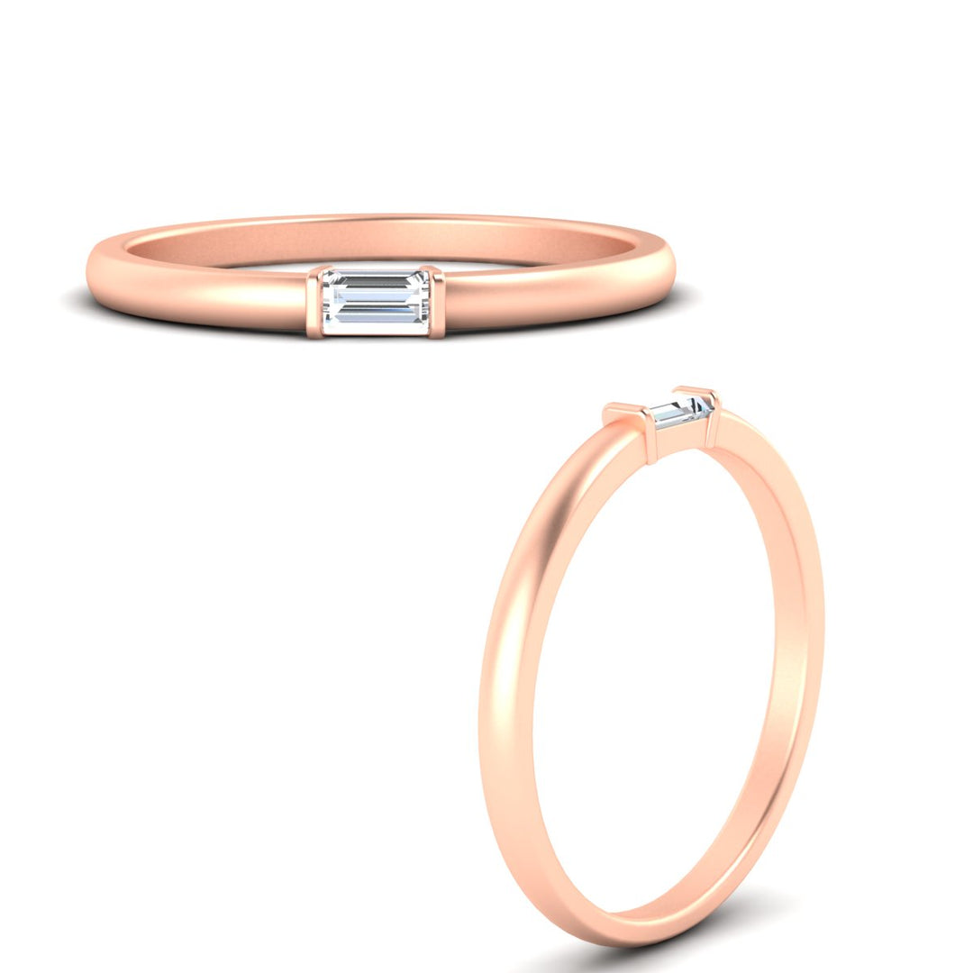 Horizontal Baguette Promise Ring