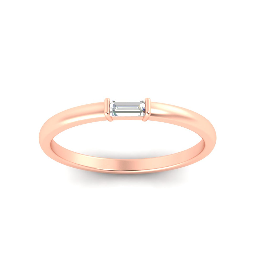 Horizontal Baguette Promise Ring