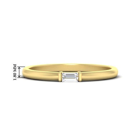Horizontal Baguette Promise Ring
