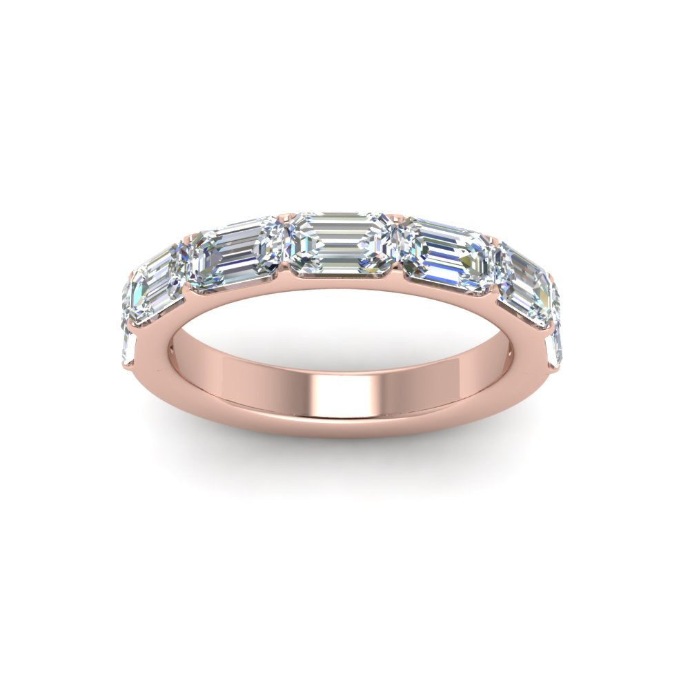 Horizontal Emerald Cut Classic Band