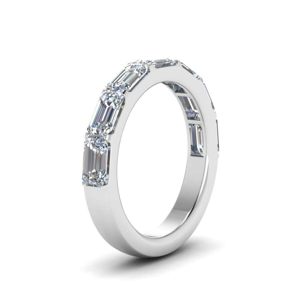 Horizontal Emerald Cut Classic Band