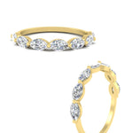 Load image into Gallery viewer, horizontal-marquise-wedding-diamond-band-in-FD9939MQBANGLE3-1.50CT-NL-YG
