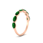 Load image into Gallery viewer, horizontal-marquise-wedding-emerald-band-in-FD9939MQBGEMGRANGLE3-1.50CT-NL-RG
