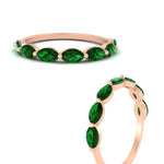 Load image into Gallery viewer, horizontal-marquise-wedding-emerald-band-in-FD9939MQBGEMGRANGLE3-1.50CT-NL-RG
