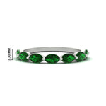 Load image into Gallery viewer, horizontal-marquise-wedding-emerald-band-in-FD9939MQBGEMGRANGLE3-1.50CT-NL-WG
