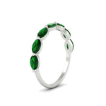 Load image into Gallery viewer, horizontal-marquise-wedding-emerald-band-in-FD9939MQBGEMGRANGLE3-1.50CT-NL-WG
