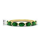 Load image into Gallery viewer, horizontal-marquise-wedding-emerald-band-in-FD9939MQBGEMGRANGLE3-1.50CT-NL-YG
