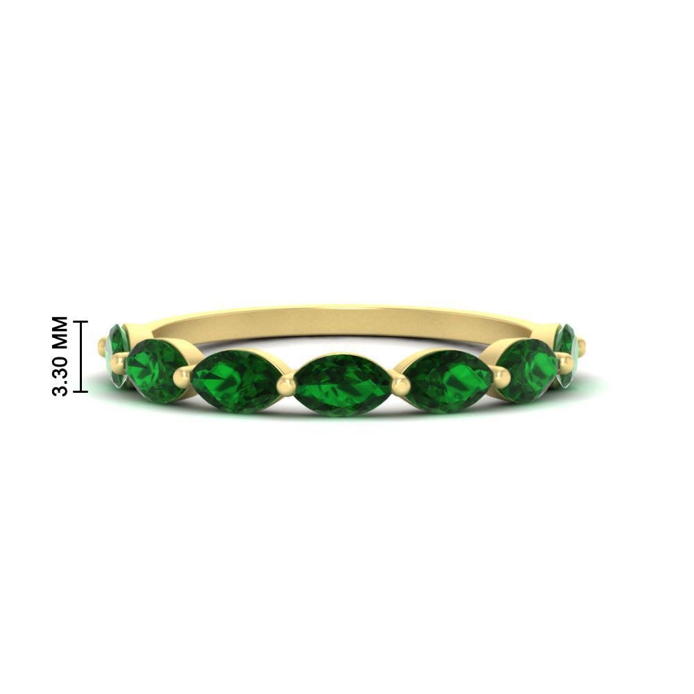 horizontal-marquise-wedding-emerald-band-in-FD9939MQBGEMGRANGLE3-1.50CT-NL-YG