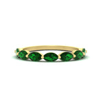 Load image into Gallery viewer, horizontal-marquise-wedding-emerald-band-in-FD9939MQBGEMGRANGLE3-1.50CT-NL-YG

