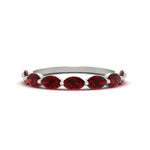 Load image into Gallery viewer, horizontal-marquise-wedding-ruby-band-in-FD9939MQBGRUDRANGLE3-1.50CT-NL-WG
