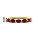 Load image into Gallery viewer, horizontal-marquise-wedding-ruby-band-in-FD9939MQBGRUDRANGLE3-1.50CT-NL-YG
