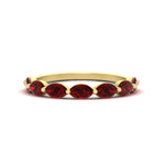 Load image into Gallery viewer, horizontal-marquise-wedding-ruby-band-in-FD9939MQBGRUDRANGLE3-1.50CT-NL-YG
