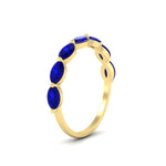 Load image into Gallery viewer, horizontal-marquise-wedding-sapphire-band-in-FD9939MQBGSABLANGLE3-1.50CT-NL-YG
