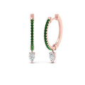 Thumbnail 49 - huggie-emerald-pear-earrings-in-rose-gold-FDEAR8200GEMGR-NL-RG