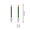 Thumbnail 51 - huggie-emerald-pear-earrings-in-rose-gold-FDEAR8200GEMGR-NL-RG
