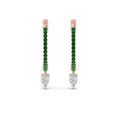Thumbnail 50 - huggie-emerald-pear-earrings-in-rose-gold-FDEAR8200GEMGR-NL-RG