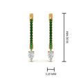 Thumbnail 59 - huggie-emerald-pear-earrings-in-yellow-gold-FDEAR8200GEMGR-NL-YG