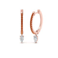 Thumbnail 37 - huggie-orange-sapphire-pear-earrings-in-rose-gold-FDEAR8200GSAOR-NL-RG