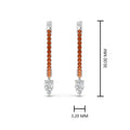 Thumbnail 43 - huggie-orange-sapphire-pear-earrings-in-white-gold-FDEAR8200GSAOR-NL-WG