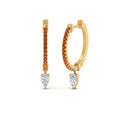 Thumbnail 45 - huggie-orange-sapphire-pear-earrings-in-yellow-gold-FDEAR8200GSAOR-NL-YG