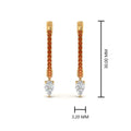 Thumbnail 47 - huggie-orange-sapphire-pear-earrings-in-yellow-gold-FDEAR8200GSAOR-NL-YG