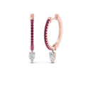 Thumbnail 25 - huggie-pink-sapphire-pear-earrings-in-rose-gold-FDEAR8200GSADRPI-NL-RG