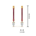 Thumbnail 35 - huggie-pink-sapphire-pear-earrings-in-yellow-gold-FDEAR8200GSADRPI-NL-YG