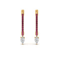 Thumbnail 34 - huggie-pink-sapphire-pear-earrings-in-yellow-gold-FDEAR8200GSADRPI-NL-YG