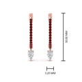 Thumbnail 63 - huggie-ruby-pear-earrings-in-rose-gold-FDEAR8200GRUDR-NL-RG