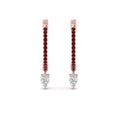 Thumbnail 62 - huggie-ruby-pear-earrings-in-rose-gold-FDEAR8200GRUDR-NL-RG