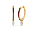 Thumbnail 69 - huggie-ruby-pear-earrings-in-yellow-gold-FDEAR8200GRUDR-NL-YG