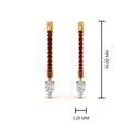Thumbnail 71 - huggie-ruby-pear-earrings-in-yellow-gold-FDEAR8200GRUDR-NL-YG