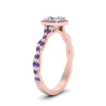 Load image into Gallery viewer, infinity-asscher-cut-halo-purple-toapz-engagement-ring-in-rose-gold-FD9126ASRGVITOANGLE2-NL-RG?v=1757924728
