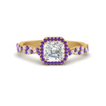 Load image into Gallery viewer, infinity-asscher-cut-halo-purple-toapz-engagement-ring-in-yellow-gold-FD9126ASRGVITO-NL-YG?v=1757924728
