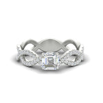 Load image into Gallery viewer, Asscher Cut Infinity Twist Luxe Engagement Ring
