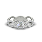 Load image into Gallery viewer, https://cdn.fascinatingdiamonds.com/FD11157/infinity-asscher-cut-twist-diamond-engagement-ring-in-white-gold-FD11157ASRHAND-NL-WG.jpg
