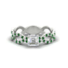 Load image into Gallery viewer, https://cdn.fascinatingdiamonds.com/FD11157/infinity-asscher-cut-twist-diamond-engagement-ring-with-emerald-in-white-gold-FD11157ASRGEMGRHAND-NL-WG.jpg
