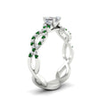 Thumbnail 3 - Asscher Cut Infinity Twist Luxe Engagement Ring