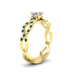 Load image into Gallery viewer, https://cdn.fascinatingdiamonds.com/FD11157/infinity-asscher-cut-twist-diamond-engagement-ring-with-emerald-in-yellow-gold-FD11157ASRGEMGRHAND-NL-YG.jpg
