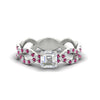 Load image into Gallery viewer, https://cdn.fascinatingdiamonds.com/FD11157/infinity-asscher-cut-twist-diamond-engagement-ring-with-pink-sapphire-in-white-gold-FD11157ASRGSADRPIHAND-NL-WG.jpg