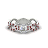 Load image into Gallery viewer, https://cdn.fascinatingdiamonds.com/FD11157/infinity-asscher-cut-twist-diamond-engagement-ring-with-ruby-in-white-gold-FD11157ASRGRUDRHAND-NL-WG.jpg