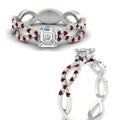 Thumbnail 2 - Asscher Cut Infinity Twist Luxe Engagement Ring