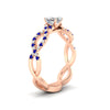 Load image into Gallery viewer, https://cdn.fascinatingdiamonds.com/FD11157/infinity-asscher-cut-twist-diamond-engagement-ring-with-sapphire-in-rose-gold-FD11157ASRGSABLHAND-NL-RG.jpg